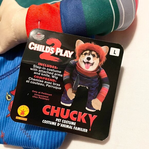 Childs Play 2 Chucky Pet Dog Halloween Costume Large - Picture 2 of 16